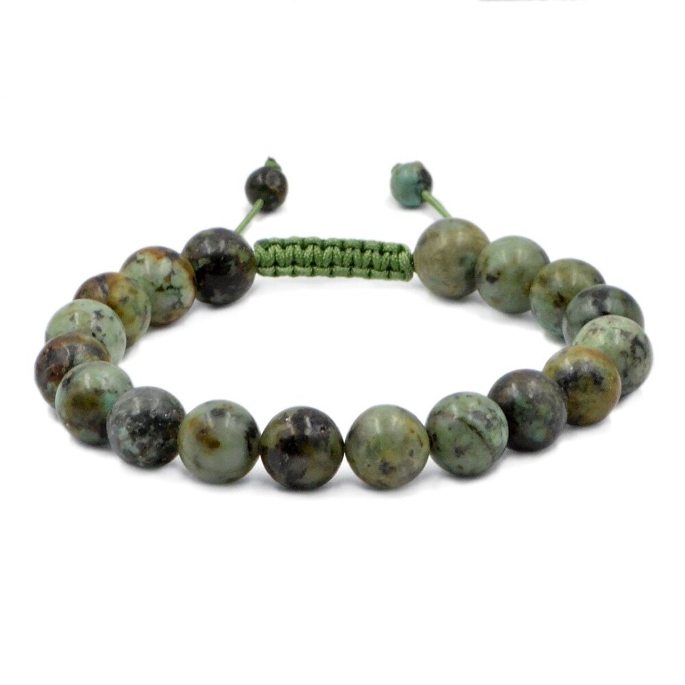 Natural 10mm Gemstone Bracelets Healing Power Crystal Macrame